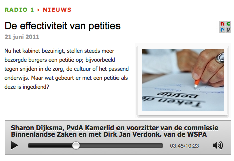 screenshot van Radio 1-pagina screenshot van Radio 1-pagina